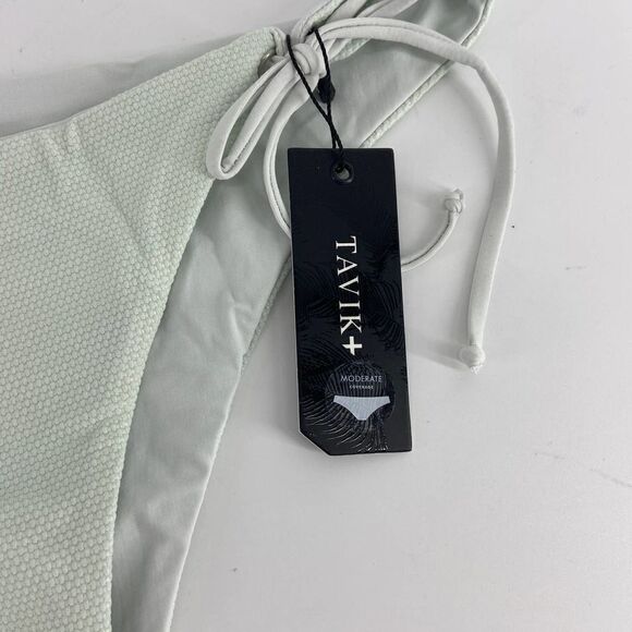 Tavik Ricci Womens Light blue glossy Pique New Moderate Bikini Swim Bottom Large - Picture 6 of 8